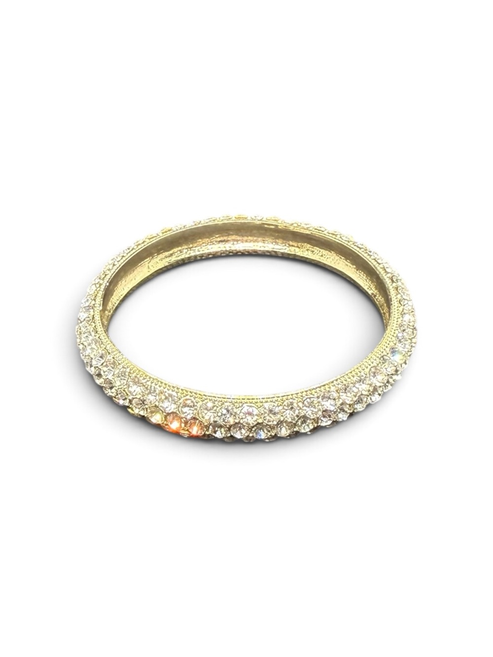 💛Gold-Tone Crystal Pavé Encrusted Bangle/EUC💛 - Picture 10 of 12